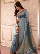 KAVVYA LIGHT BLUE SILK SAREE